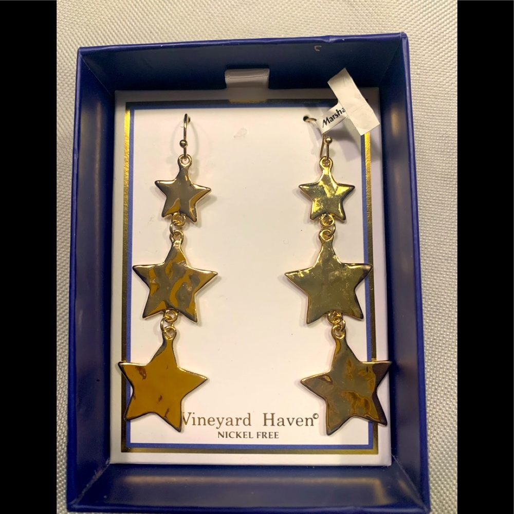 Triple star earring